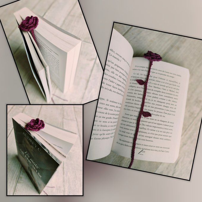 marque-page fleur (divers coloris)