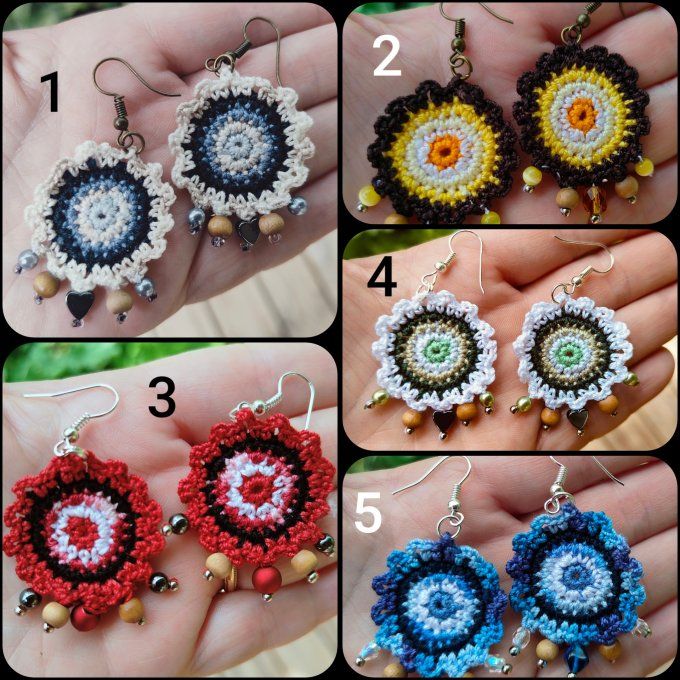 boucles d'oreilles bohèmes