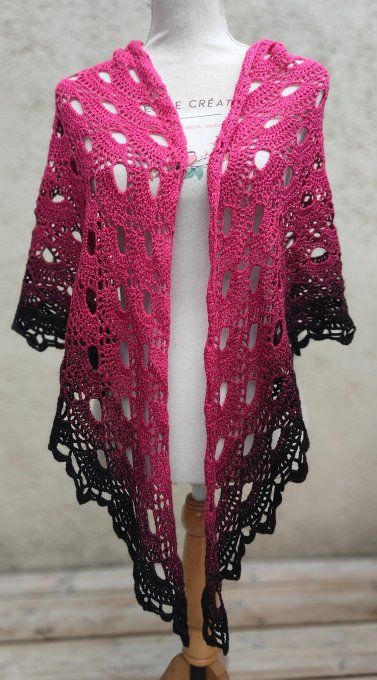 châle dégradé fushia